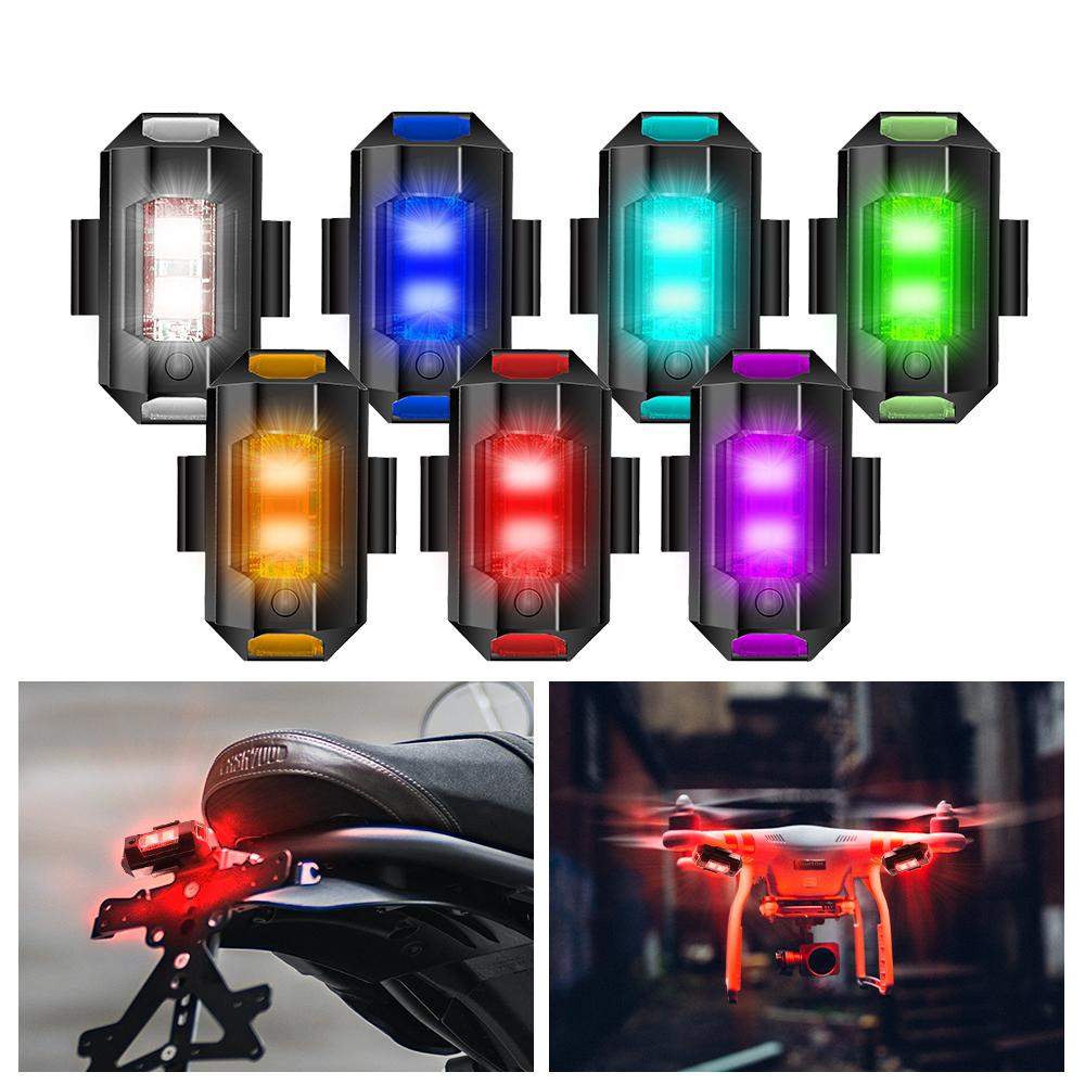 4 পিস মাল্টিকালার USB Rechargeable LED Safety Warning Light